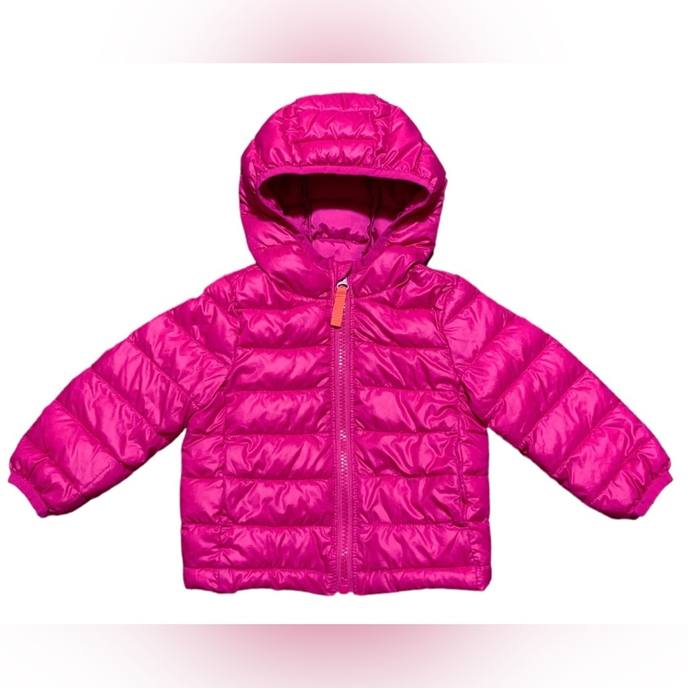 Pink Primary Puffer Jacket 12-18mo - Picture 3 of 4